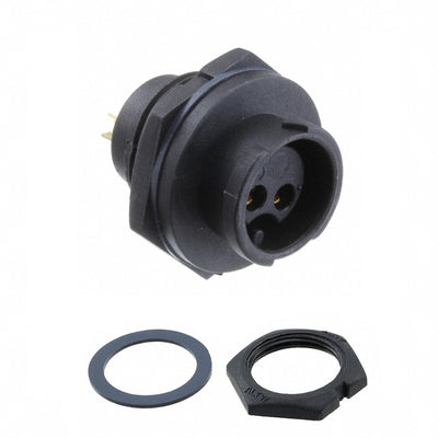 BB-02RMFS-QC8001 by Amphenol LTW - CONNECTOR RECPT FMALE 2P GOLD SLDR CUP