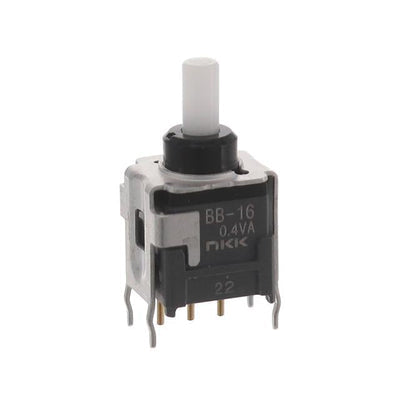 BB16AB by NKK Switches - PUSH SWITCH SPDT 0.4VA 28V