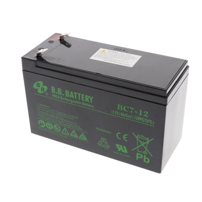 BC7-12-T2 by B B Battery - 12V, 7AH VRLA UP TO 7 YEAR FLOAT