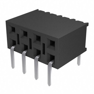 BCS-104-L-D-HE by Samtec Inc. - CONNECTOR RECPT 8POS 0.1 GOLD PCB R/A