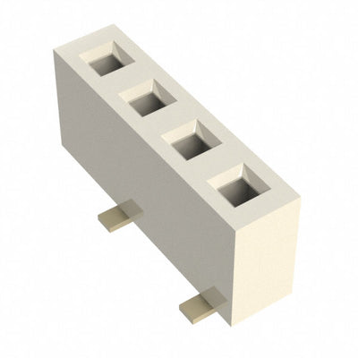 BG306-04-A-2-0400-L-B by GCT - 4W, 2.54MM PITCH SCK, SIL, SMT,