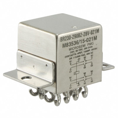 BR230-290B2-28V-021M by Microsemi Corporation - RELAY GEN PURPOSE 4PDT 10A 28V