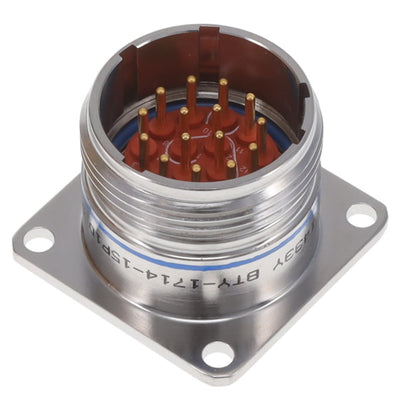 BTY-1714-15P1D by Amphenol Aerospace Operations - CONNECTOR RECPT MALE 15P GOLD SLDR CUP