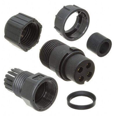 BB-04BFFA-LL7001 by Amphenol LTW - CONNECTOR PLUG FMALE 4P GOLD SLDR CUP