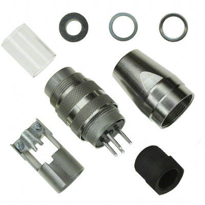 C09131H0041002U by Amphenol Tuchel Industrial - CONNECTOR PLUG MALE 4P SILV SLDR CUP