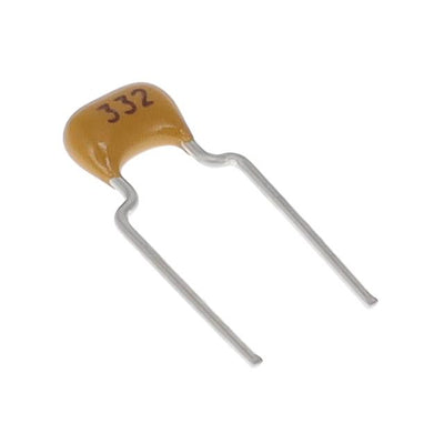 C322C332J1G5TA by KEMET - CERAMIC CAP 3300PF 100V NP0 RADIAL