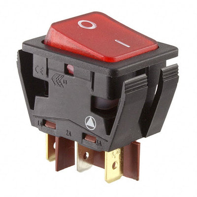C6090ALBR2-1197W-B by Bulgin - ROCKER SWITCH DPST 20A 277V