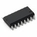 Microcontroller IC in SMD package on a white background