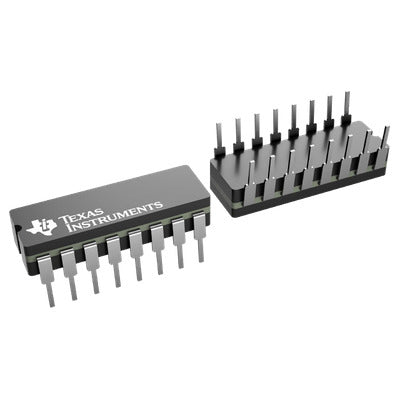 Two Texas Instruments microcontroller units on a white background