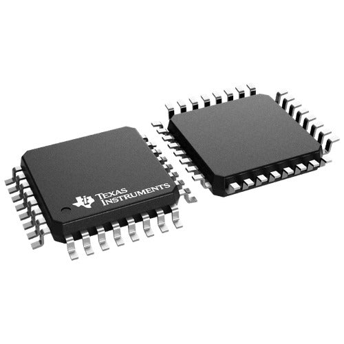 Two black Texas Instruments integrated circuit chips with silver metal pins, shown on a plain white background.