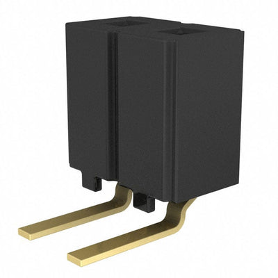 CES-102-02-G-S-RA by Samtec Inc. - CONNECTOR RECPT 2POS 0.1 GOLD PCB R/A