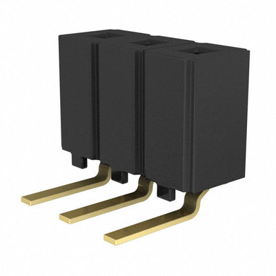 CES-103-02-G-S-RA by Samtec Inc. - CONNECTOR RECPT 3POS 0.1 GOLD PCB R/A