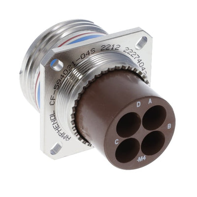 CF-594021-04S by Amphenol Aerospace Operations - FIBER OPTIC WALL MOUNT RECEPTACL