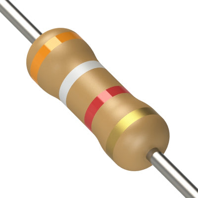 CF1/2CT52R392J by KOA Speer Electronics, Inc. - RESISTOR 3.9K OHM 5% 1/2W AXIAL