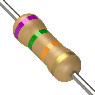 CF1/2CT52R753J by KOA Speer Electronics, Inc. - RESISTOR 75K OHM 5% 1/2W AXIAL