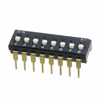 CFS-0802MC by Nidec Components Corporation - SWITCH DIP SPST 100MA 6V