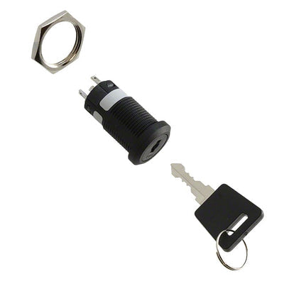 CKM12BFW01-001 by NKK Switches - SWITCH KEYLOCK 2POS SPDT 3A 250V