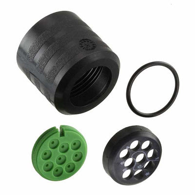 CL112101 by Souriau-Sunbank by Eaton - CONNECTOR BACKNUT 2 BLACK