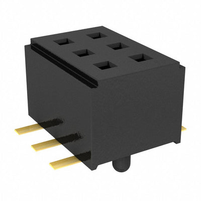 CLM-103-02-H-D-A by Samtec Inc. - CONNECTOR RECPT 6POS 0.039 GOLD SMD