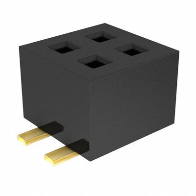 CLP-102-02-G-D by Samtec Inc. - CONNECTOR RECPT 4POS 0.05 GOLD SMD