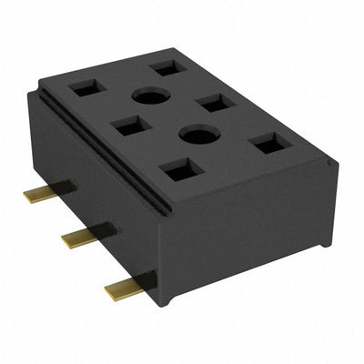 CLT-103-02-G-D-A by Samtec Inc. - CONNECTOR RECPT 6POS 0.079 GOLD SMD