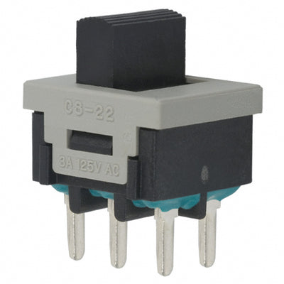 CS22BNW03 by NKK Switches - SWITCH SLIDE DPDT 3A 125V