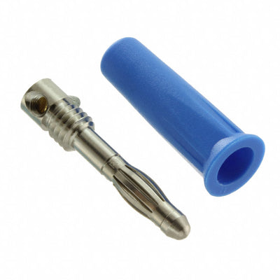 CT2011-6 by Cal Test Electronics - CONNECTOR BANANA PLUG SOLDERLESS BLUE
