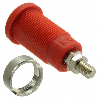 CT2236-2 by Cal Test Electronics - CONNECTOR BANANA JACK THRD RED
