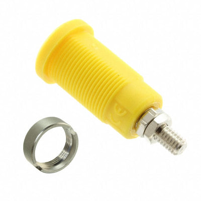 CT2236-4 by Cal Test Electronics - CONNECTOR BANANA JACK THRD YELLOW