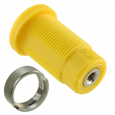 CT2908-4 by Cal Test Electronics - CONNECTOR BANANA JACK THRD YELLOW