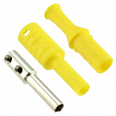CT3134-4 by Cal Test Electronics - CONNECTOR BANANA JACK SLDRLESS YELLOW