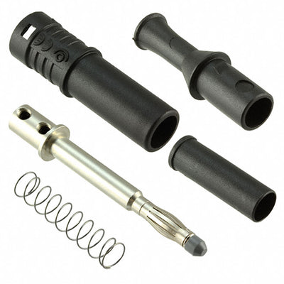 CT3201-0 by Cal Test Electronics - CONNECTOR BANANA PLUG SLDRLESS BLACK