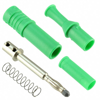 CT3201-5 by Cal Test Electronics - CONNECTOR BANANA PLUG SLDRLESS GREEN