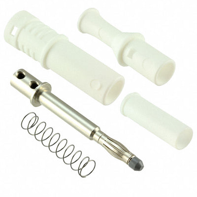 CT3201-9 by Cal Test Electronics - CONNECTOR BANANA PLUG SLDRLESS WHITE