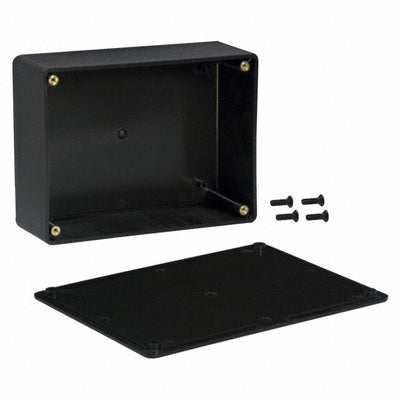 CU-3283 by Bud Industries - BOX ABS BLACK 6.112""L X 4.612""W