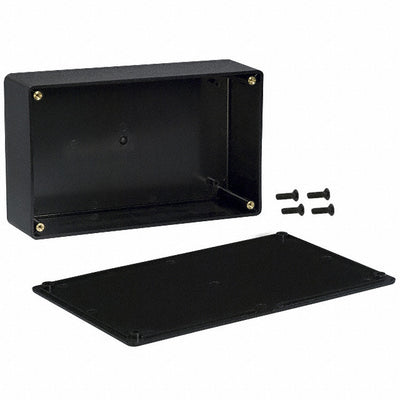 CU-3284 by Bud Industries - BOX ABS BLACK 7.612""L X 4.612""W