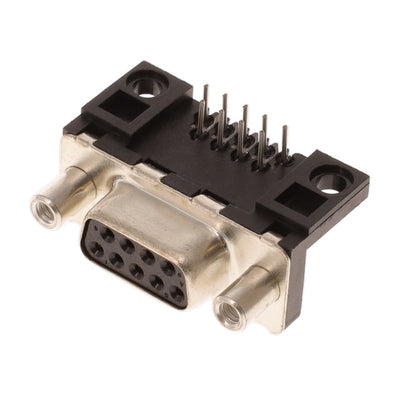 D09S13A4PV00LF by Amphenol ICC (FCI) - CONNECTOR D-SUB RCPT 9POS R/A SLDR