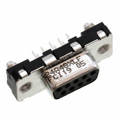 D09S24A4GX00LF by Amphenol ICC (FCI) - CONNECTOR D-SUB RCPT 9POS VERT SLDR