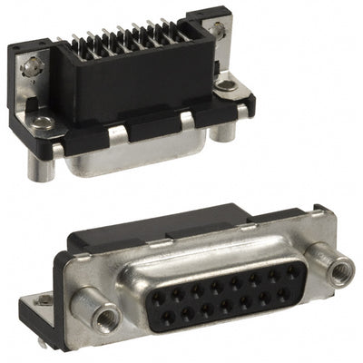 D15S33E4GV00LF by Amphenol ICC (FCI) - CONNECTOR D-SUB RCPT 15POS R/A SLDR