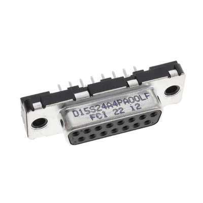 D15S24A4PA00LF by Amphenol ICC (FCI) - CONNECTOR D-SUB RCPT 15POS VERT SLDR