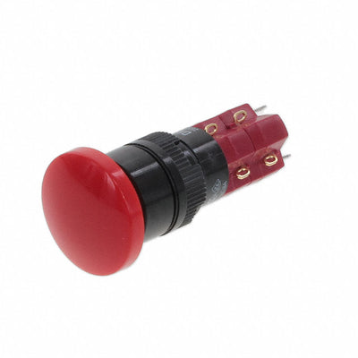 D16EER20RED by E-Switch - PUSH SWITCH BUTTON DPDT 8A 125V