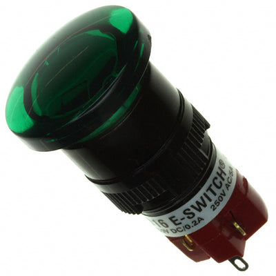 D16OAR1JGRNGRN by E-Switch - PUSH SWITCH BUTTON SPDT 8A 125V
