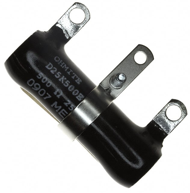 D25K500E by Ohmite - ADJ PWR RES 500 OHM 25W CHAS MT