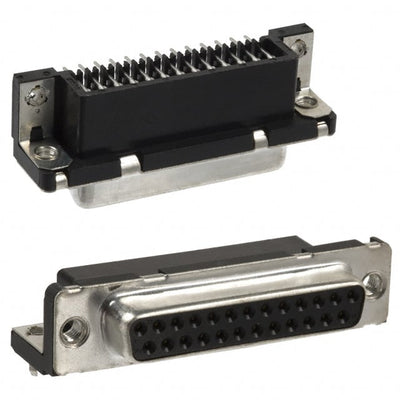 D25S33E4GX00LF by Amphenol ICC (FCI) - CONNECTOR D-SUB RCPT 25POS R/A SLDR