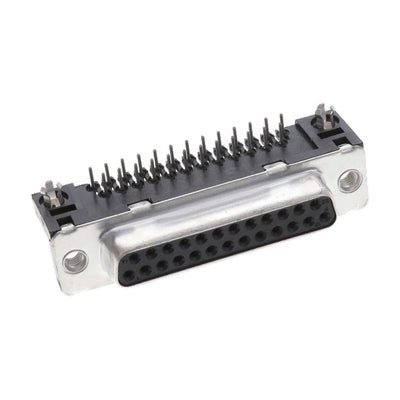 D25S33E4GL00LF by Amphenol ICC (FCI) - CONNECTOR D-SUB RCPT 25POS R/A SLDR