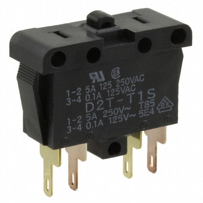 D2T-T1S by Omron Electronics Inc-EMC Div - SNAP ACT ION SWITCH DPST-NO 5A 125V
