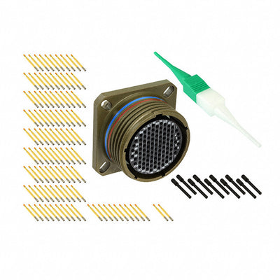 D38999/20JH35SN by ITT Cannon, LLC - CONNECTOR RECPT FMALE 100P GOLD CRIMP