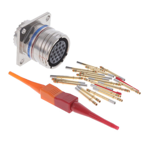 D38999/20FD18SN by Amphenol Aerospace Operations - CONNECTOR RECPT FMALE 18POS GOLD CRIMP
