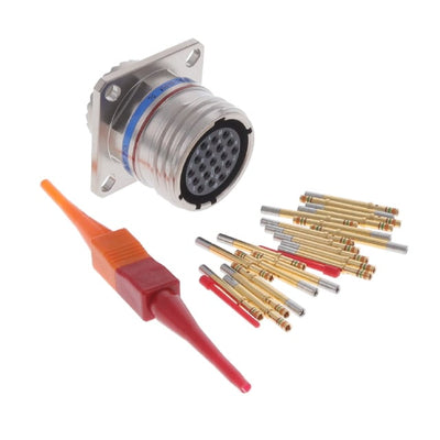 D38999/20FD19SA by Amphenol Aerospace Operations - CONNECTOR RECPT FMALE 19POS GOLD CRIMP