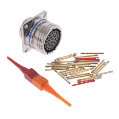 D38999/20FE26SN by Amphenol Aerospace Operations - CONNECTOR RECPT FMALE 26POS GOLD CRIMP